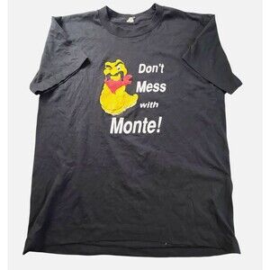 Vintage 80s Single Stitch Monte Alban Mezcal Hanes T-Shirt SZ Large Black